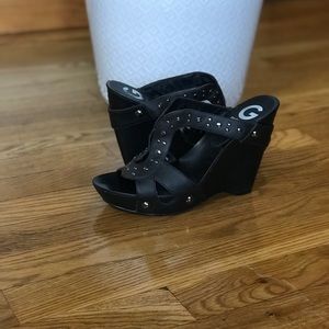G by Guess Studded Wedge Heels Size 5.5